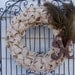 Burlap Bubble Wreath with Feathers and Custom Monogram Letter- A MUST SEE