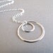 Sterling Silver Circle in Circle Necklace