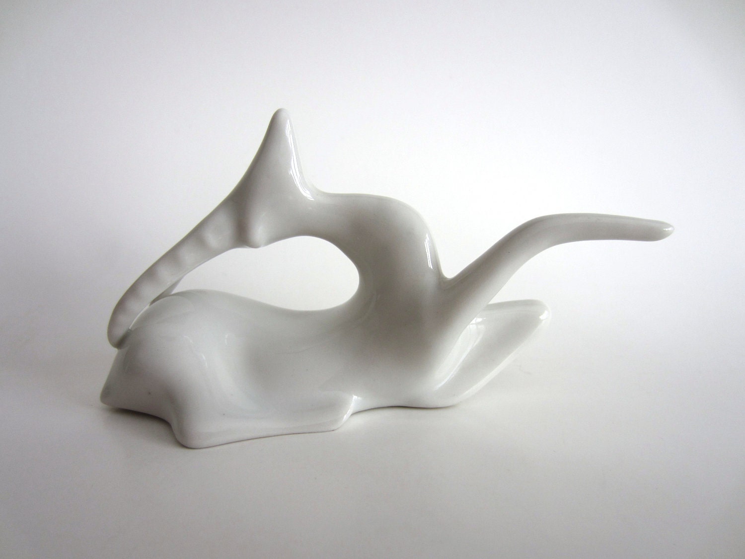 Capricorn Figurine Royal Dux Mod White Blanc de Chine Czechoslovakia 608