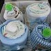 8 Piece JUST BAKED Delicious Onesie, Diapers, Socks Washcloth Cupcakes Gift Set