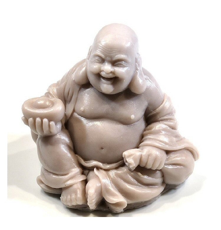 Laughing Buddha Soap Art in Taupe