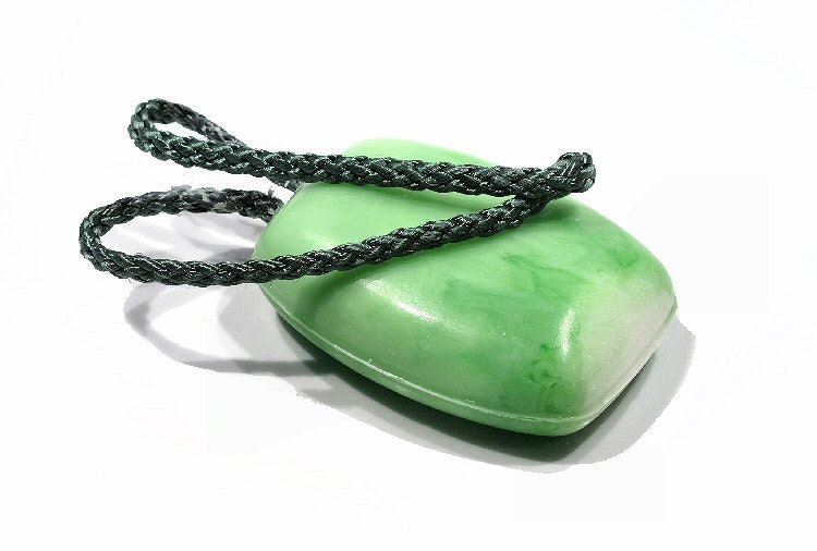 Soap-On-A-Rope in Summer Green, Fresh Lemon Lime Vegan
