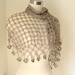 Taupe Solomons Knot Shawl