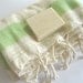Turkish BATH and beach towel, Stylish Peshtemal, Soft %100 Cotton, Green