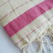 Turkish Bath Towel, Peshtemal, Beach, Spa, Yoga Towel, Sarong, 100% Cotton, DeepPink