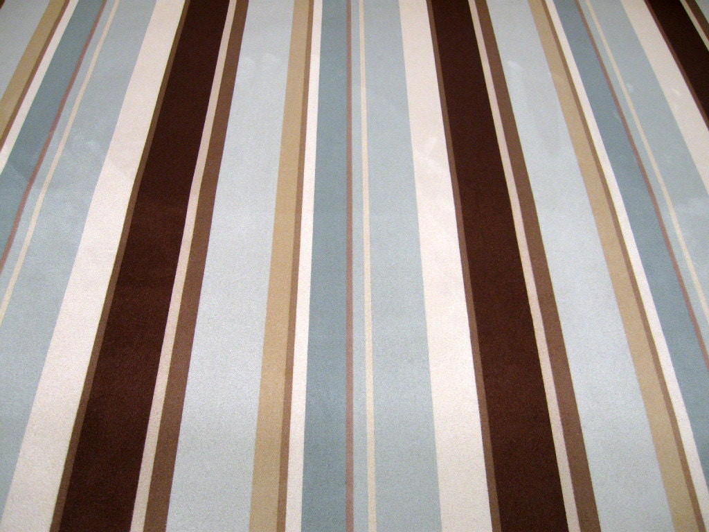 ON SALE, Half Off:  Faux Suede In Stripes of Browns, Camel, and Aqua