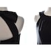 Breakfast at Tiffany's A-line Bow Dress in Black Raw Silk Made-to-Order by Anjou - Wedding, Party, Formal, Holiday