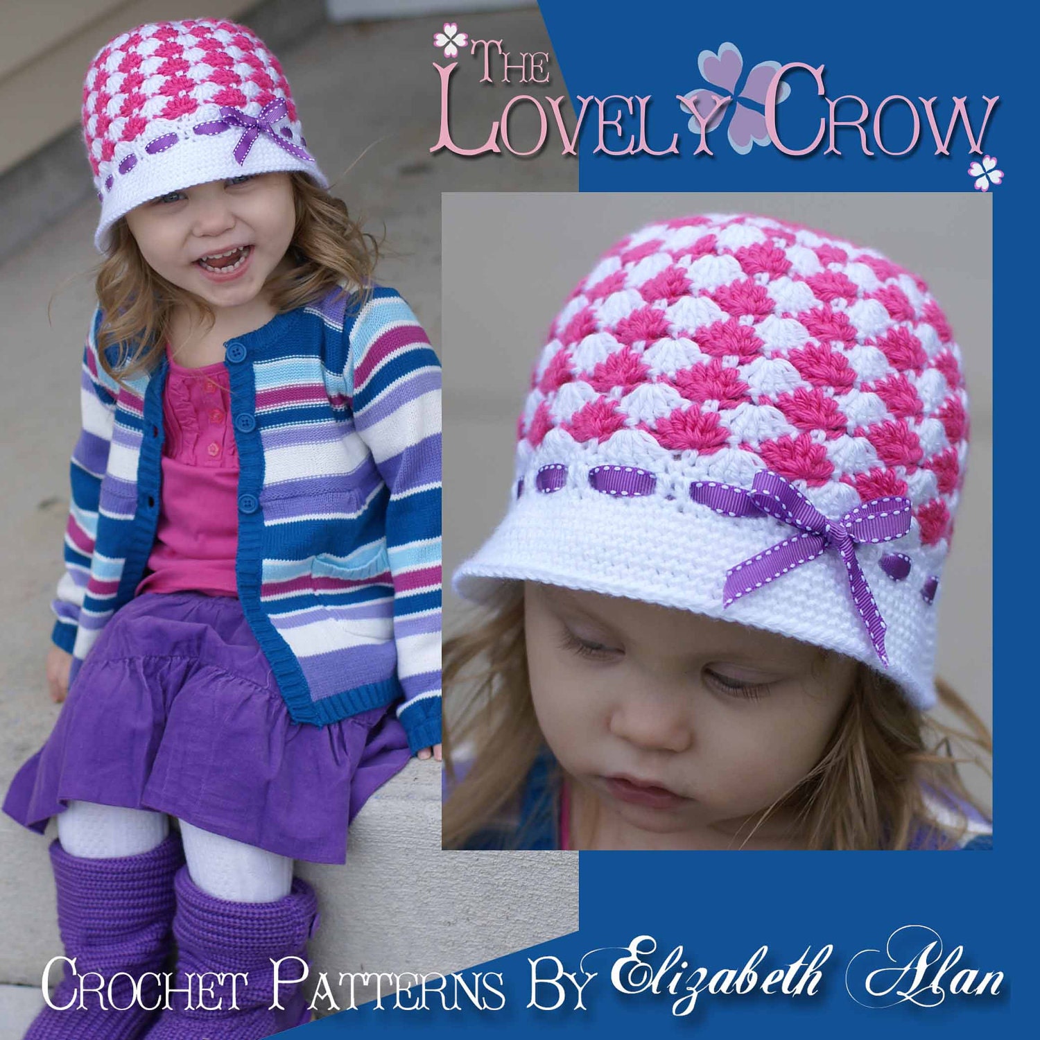 Hat Crochet Pattern for SWEET ELEGANCE CLOCHE digital