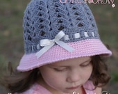 Girl Hat Crochet Pattern for My ANGEL BABY Cloche digital