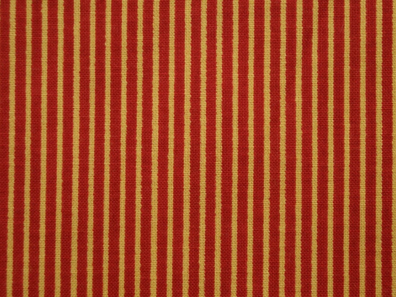 Stripes in red and yellow, fat quarter, pure cotton fabric