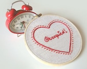 OOAK Hand Embroidered Wall Hanging - OCCUPIED