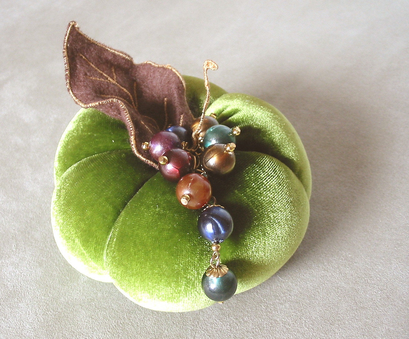 Pincushion GRANNY SMITH PUMPKIN