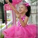 First Birthday Pink Tutu Dress In Polka Dots