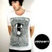 SALE T Shirt - Black & White GRIZZLY BEAR - Limited Edition Original Illustration - Scoop Neck 100% Cotton T