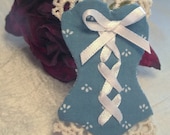 Corset Brooch Pin Wedgewood Blue