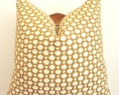 Designer Pillow - Celerie Kemble for Schumacher - Betwixt - 18 inch Square - Biscuit/Ivory - Decorative Pillow - Throw Pillow