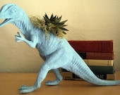 Sky Blue Dinosaur Planter - Modern Art Centerpiece ( 8 WEEK DELIVERY)