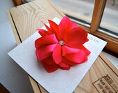 Hot Pink Flower Hair Clip - Flower Brooch - Pink Headband - 15% SALE
