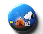 Snoopy and Woodstock, Roasting Marshmallows - PIN or MAGNET
