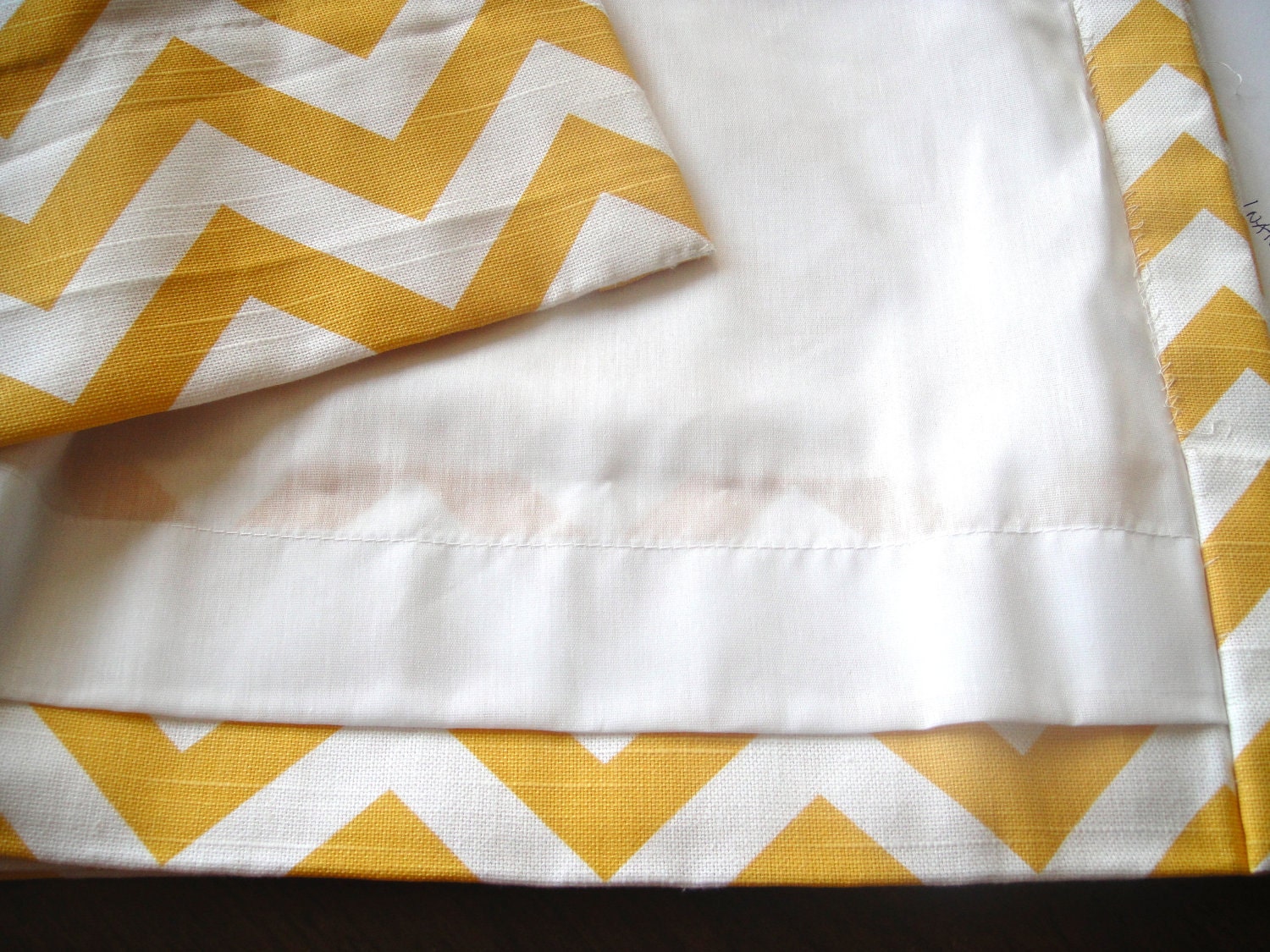 A Pair Of 50x90 Flat Panels On Clip Rings /Rod Pocket Draperies In Corn Yellow