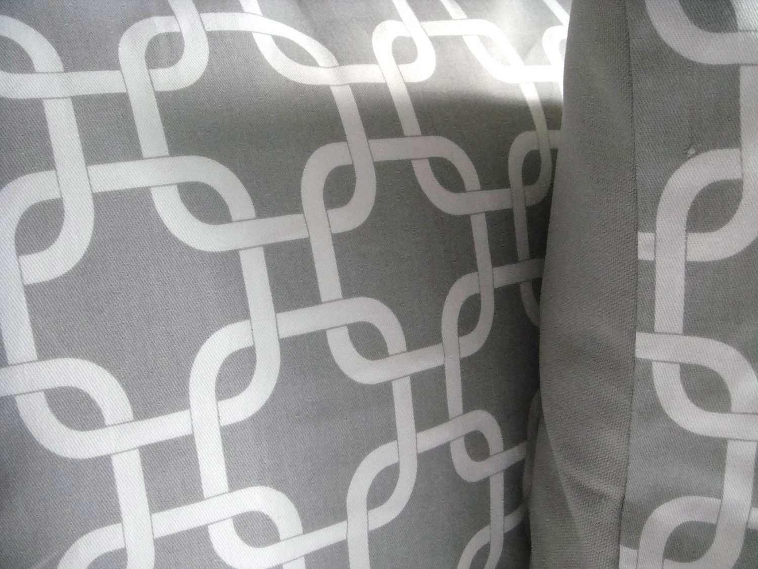 SET Of TWO -20x20 Designer Pillow In Gotcha Grey Contemporary Print