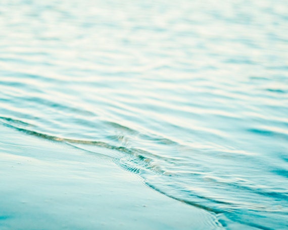 Beach Photography - ocean photography water photography water ripples beach photograph aqua blue wall art - 8x10 Photo, "Ocean Ripples"