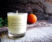 VOTIVE Candle Coconut Wax Massage Candle with Essential oils All natural Organic SANDALWOOD & satsuma ORANGE