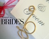 Tall Gold Wedding Sign Holders, 6, As Seen in Brides Magazine