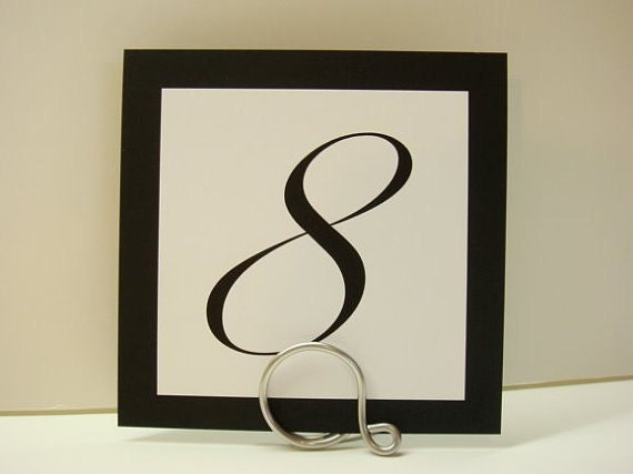 Wedding Table Number Holders, Rehearsal Dinner, Reception, Parties, Set of 9