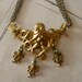 Steampunk Necklace Brass Octopus w Genuine Swarovski Crystals