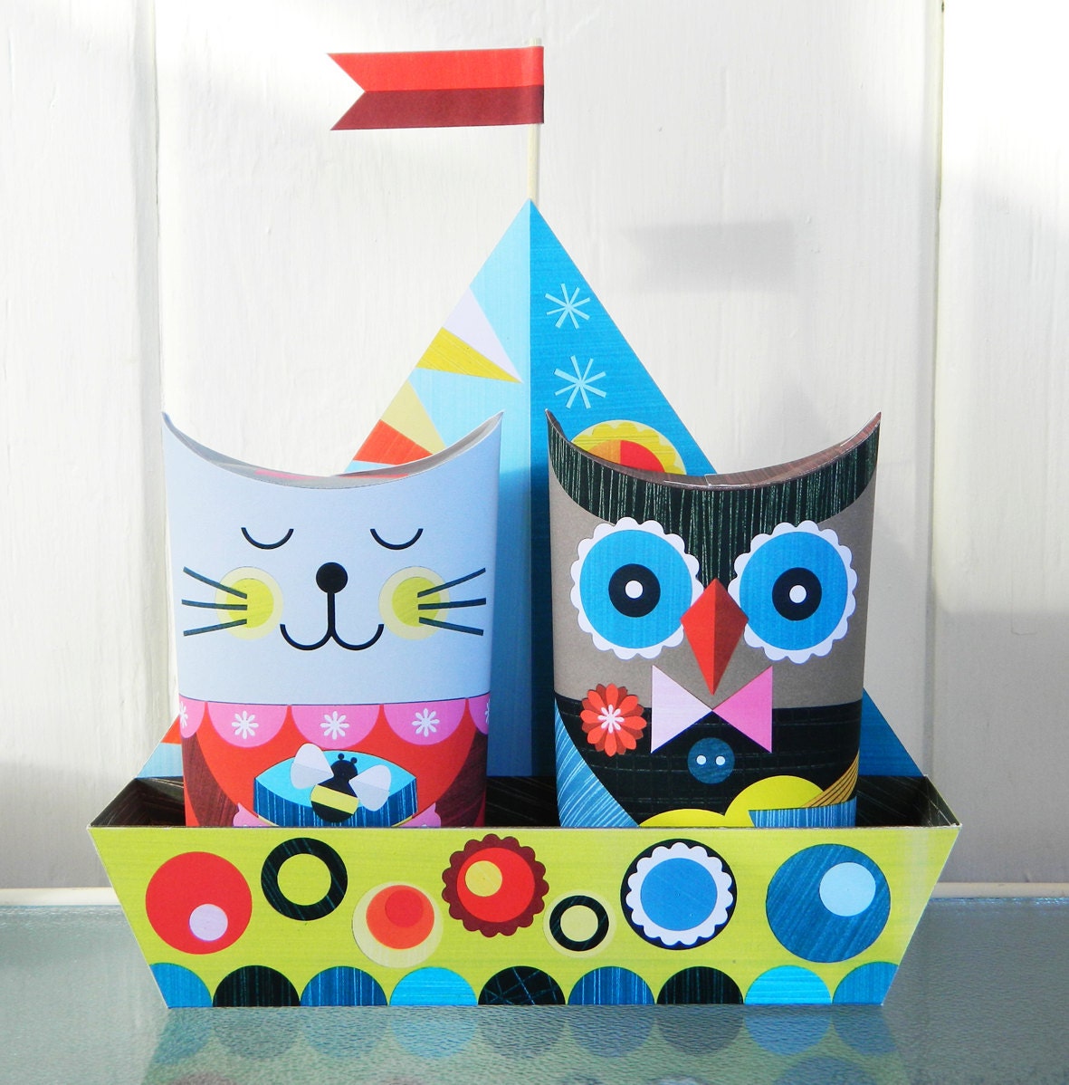 The Owl & the Pussy Cat went to Sea Paper Craft