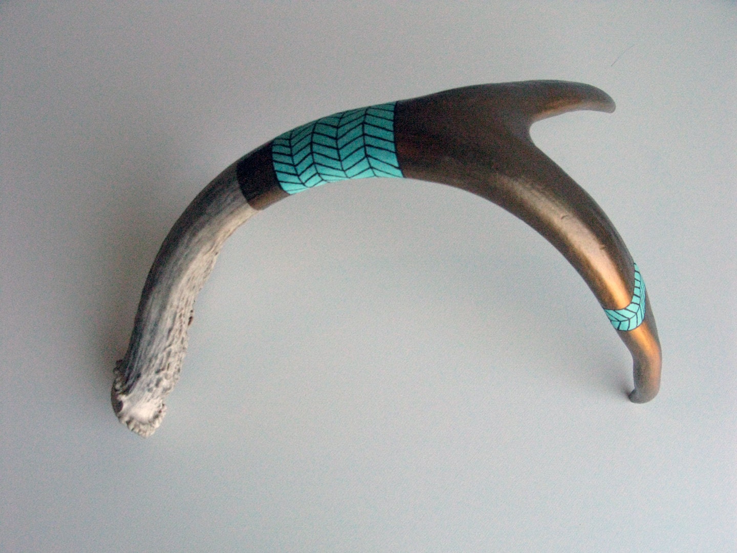 Bronze Chevron Striped Antler
