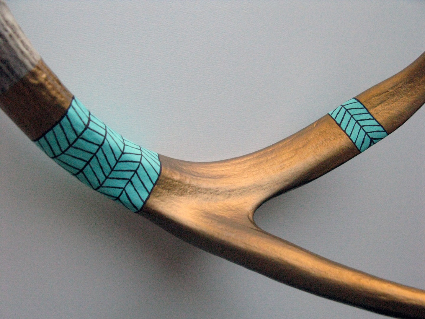 Bronze Chevron Striped Antler