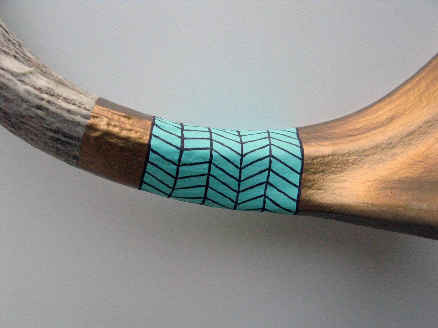Bronze Chevron Striped Antler