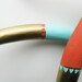 Gold, Aqua and Coral Antler SET