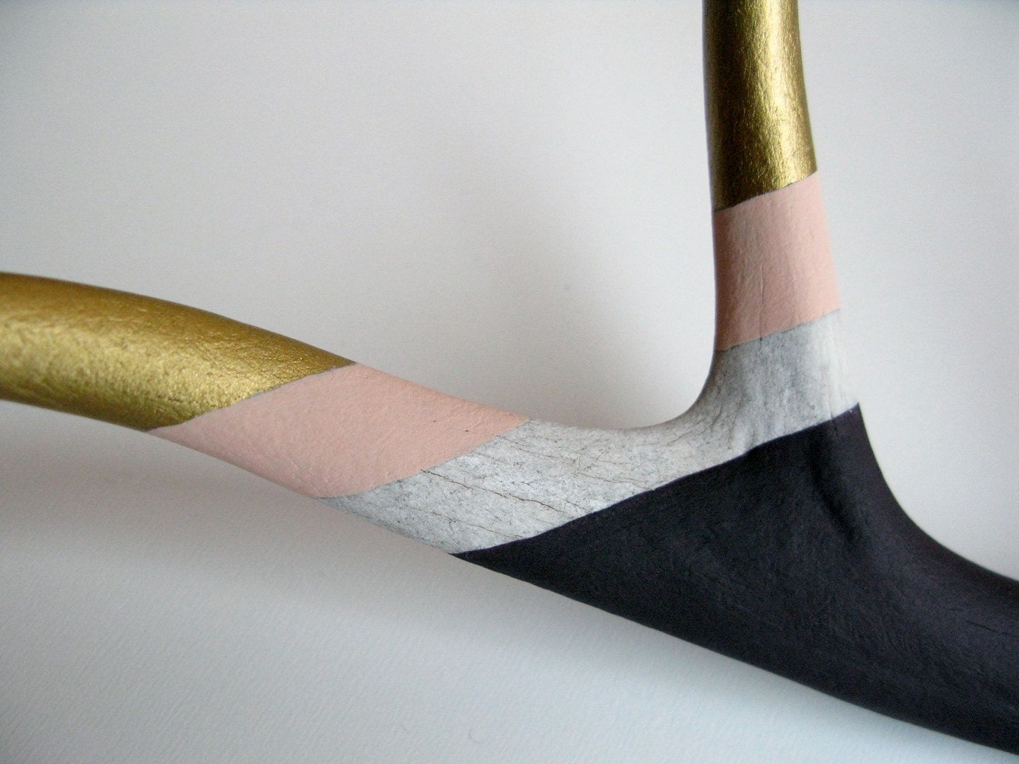 Gold, Peach and Purple Striped Deer Antler