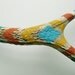 Green, Orange, Yellow and Blue Diamond Patterned Sika Antler
