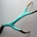 Aqua, Navy, Orange & Gold Diamond Painted Antler - Extra Large