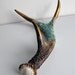 Bronze Painted & Turquoise Sequined Antler - Small