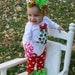 Baby Girl Christmas outfit SET -- Grinch inspired -- bow, leg warmers and onesie -- Over The Top and fabulous