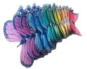 25 Edible Butterflies - Monarch Rainbow - wedding cake topper - birthday cupcakes