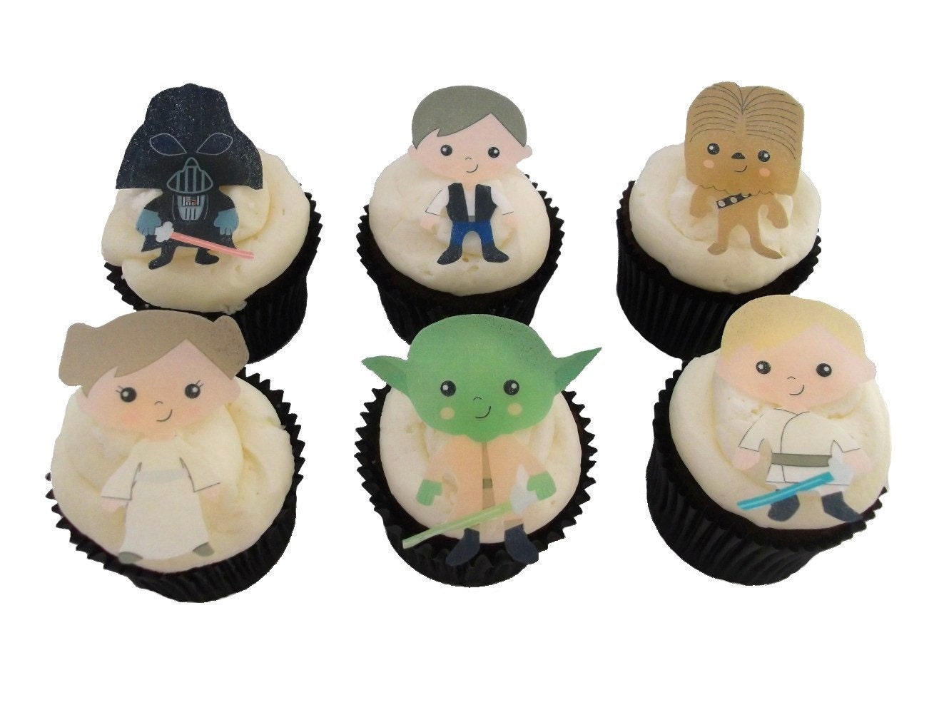 12 EDIBLE SPACE PALS - Cupcake Toppers - Theme Birthday Party Decorations Cake Boys
