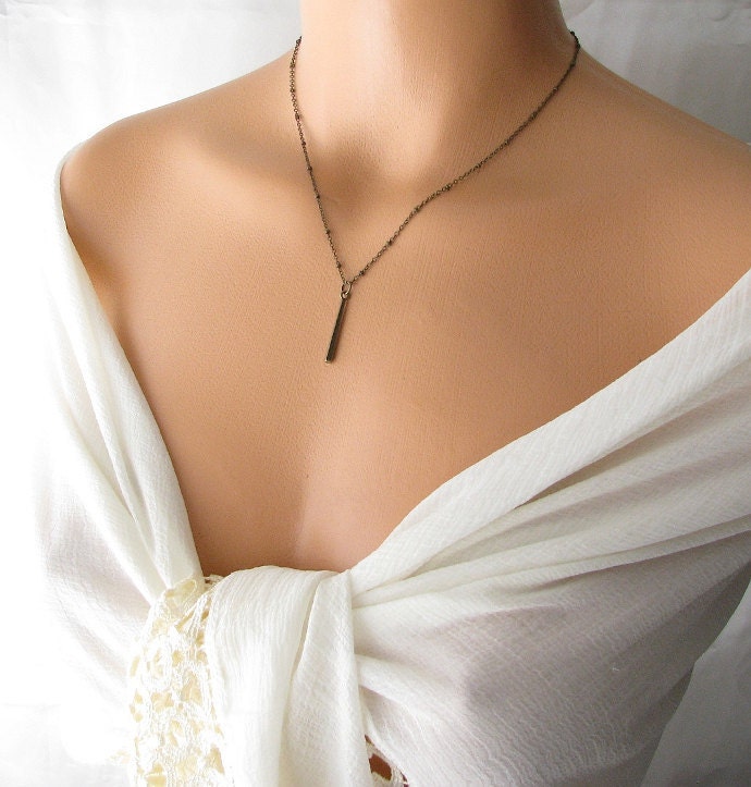 bar necklace, everyday necklace, simple necklace, layering necklace short necklace for layering