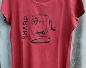 Sharp - Black on Wine Red - Organic Cotton & Hemp