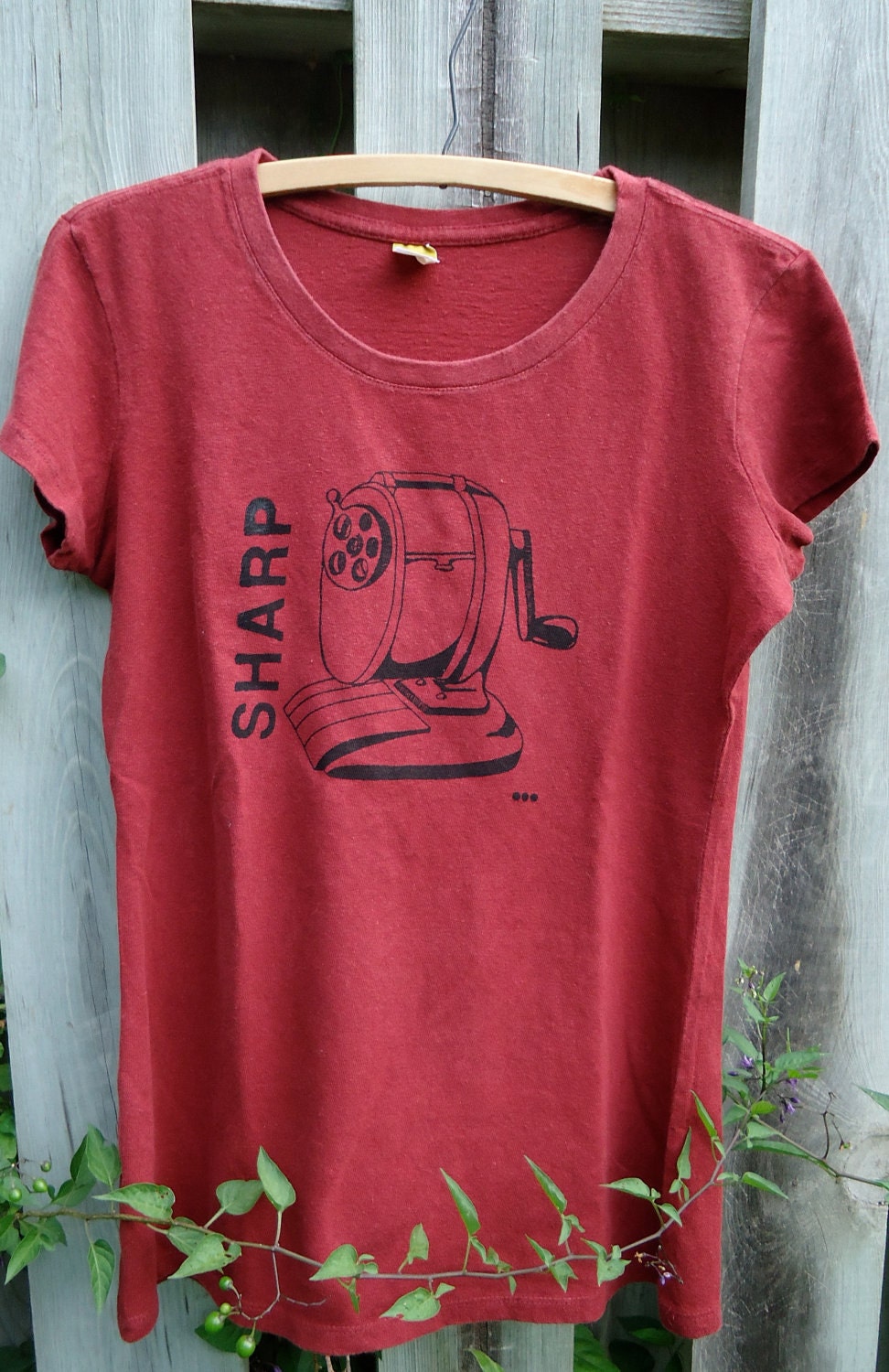 Sharp - Black on Wine Red - Organic Cotton & Hemp