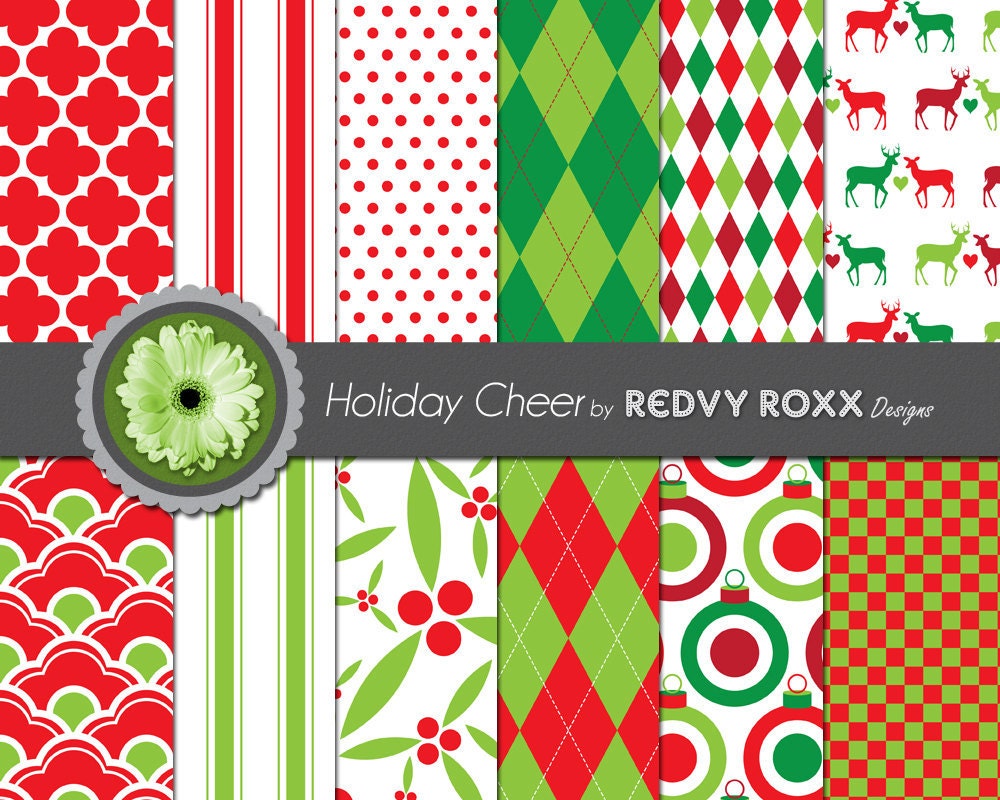 Printable Holiday Cheer Patterns