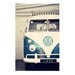 Vintage, vw, combi, campervan, beach, surf,  white, Retro, Love, 12x8" Fine Art Photography