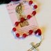 St. Valentine Rosary with Valentines Day Prayer Card