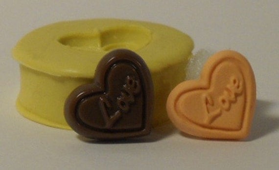 Chocolate Heart SW123 - Flexible Silicone Mold - Crafts, Jewelry, Resin, PMC, Soap, Food, Scrapbooking, Polymer Clay, Push Mold