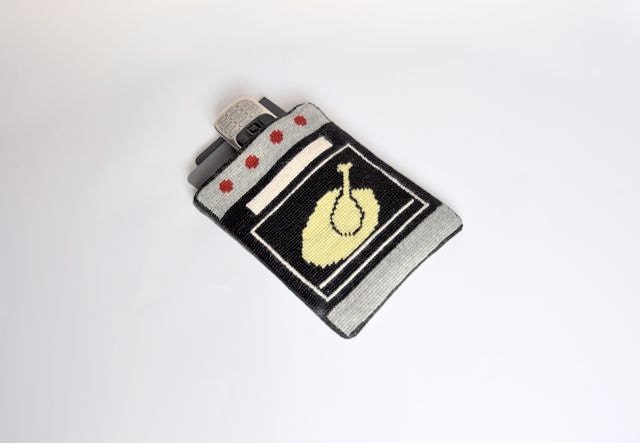 Dindon Pouch / Handmade, needlepoint